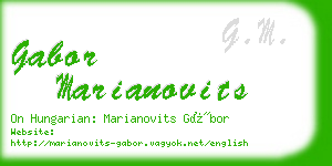 gabor marianovits business card